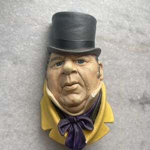 Mr Micawber #22 Chalkware Head Gorgeous Bossons Congleton England Vtg 1969